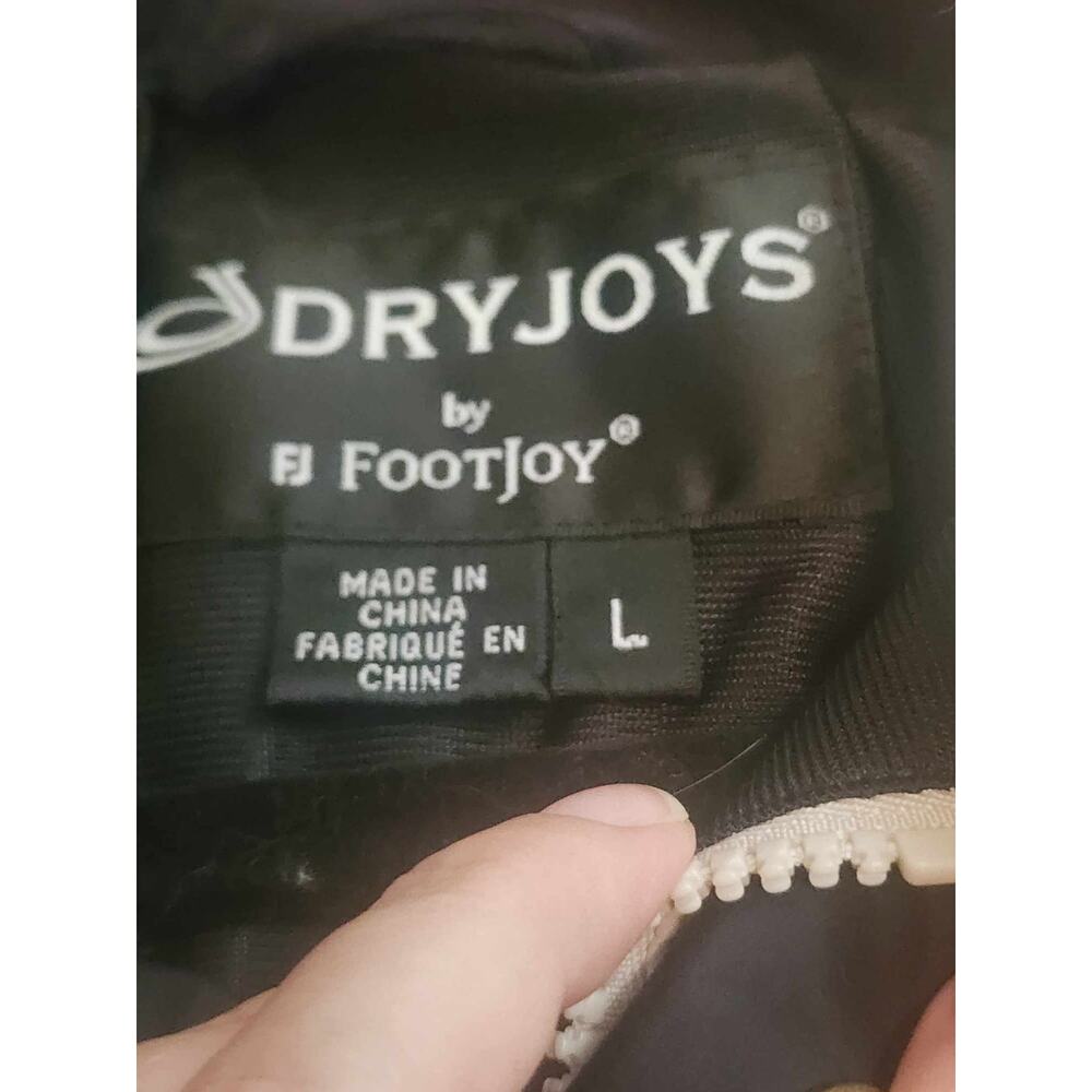 Dryjoys Footjoy Golf Rain Jacket - Large - Beige - Zip - Picture 3 of 6